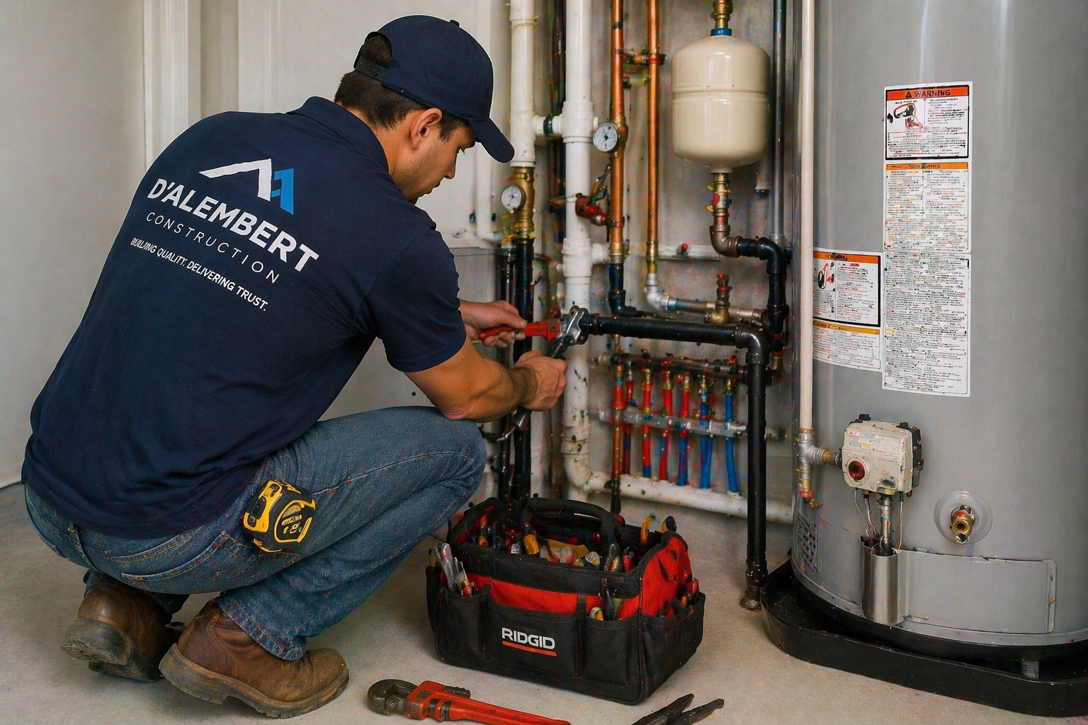 Plumbing installation and repair detail work